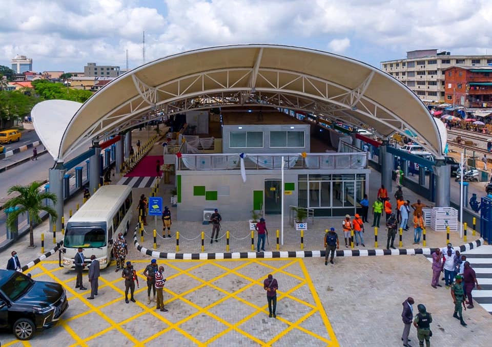Governor of Lagos State, Mr Babajide Sanwo-Olu today commissioned The Yaba Bus Terminal.